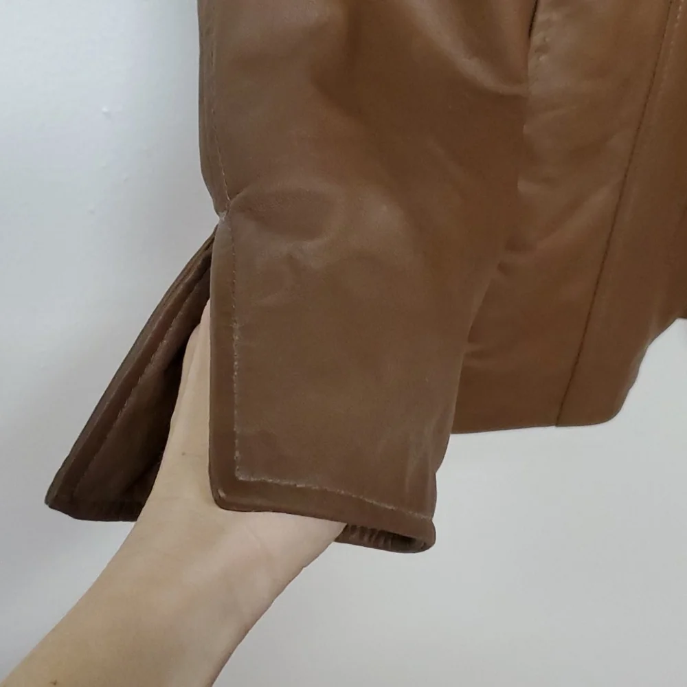 Pamela McCoy brown leather jacket - Picture 5 of 10